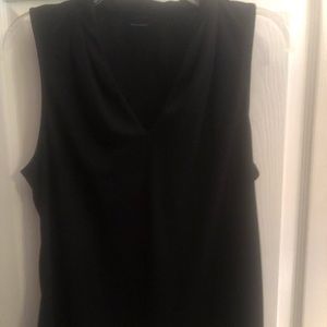 Ann Taylor black flowy sleeveless shirt